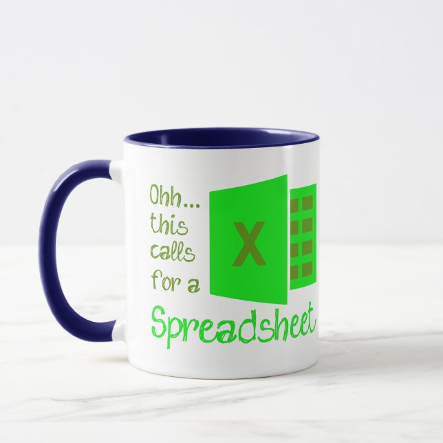 Data Analyst - Ohh this calls for a Spreadsheet -  Mug (Left)
