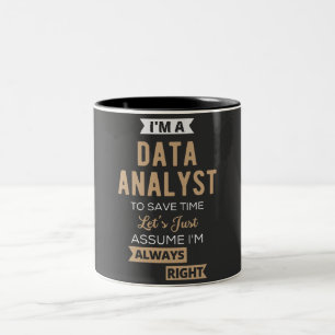 Data Analyst Two-Tone Coffee Mug