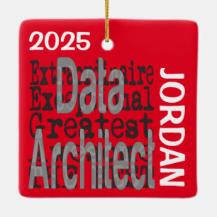 Data Architect Extraordinaire CUSTOM Ceramic Ornament
