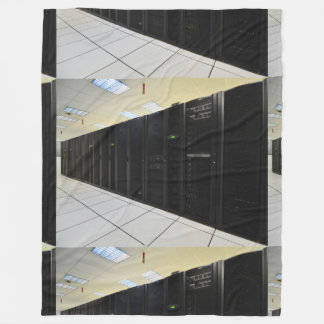 data centre computers fleece blanket