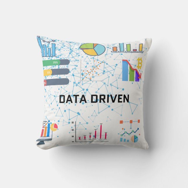 Data Driven Analytics Throw Pillow (Front)