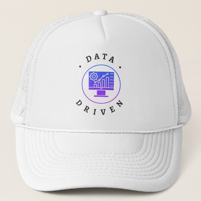 "DATA DRIVEN" | Two-Word Phrase |  Trucker Hat (Front)