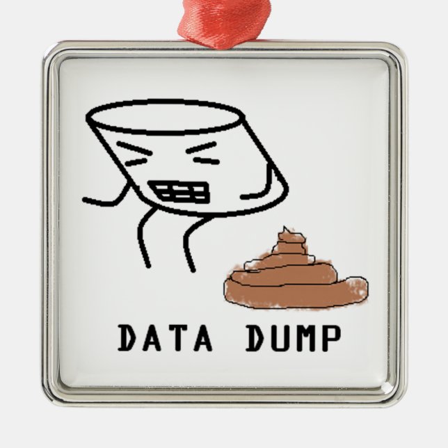 Data Dump Metal Tree Decoration (Front)