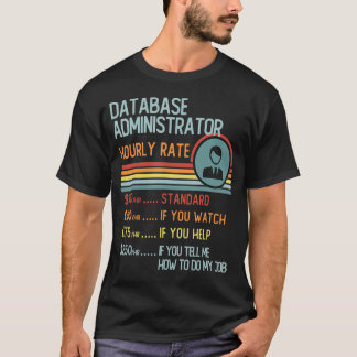 Data Entry Clerk Hourly Rate T-Shirt Retro Job Tit