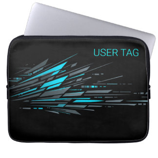 Data Flow Stream Minimalist Tech Laptop Sleeve