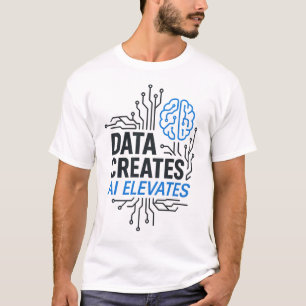 Data Foundation Ascent: Abstract AI Elevation Tech T-Shirt