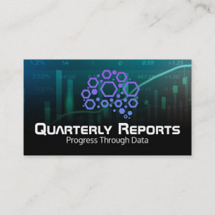 Data Graphs Analysis Financial Reports Business Card