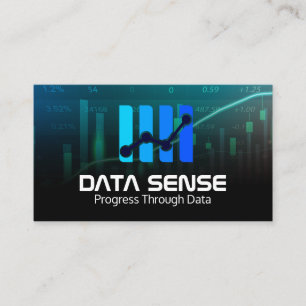 Data Graphs Analysis Logo Financials Business Card