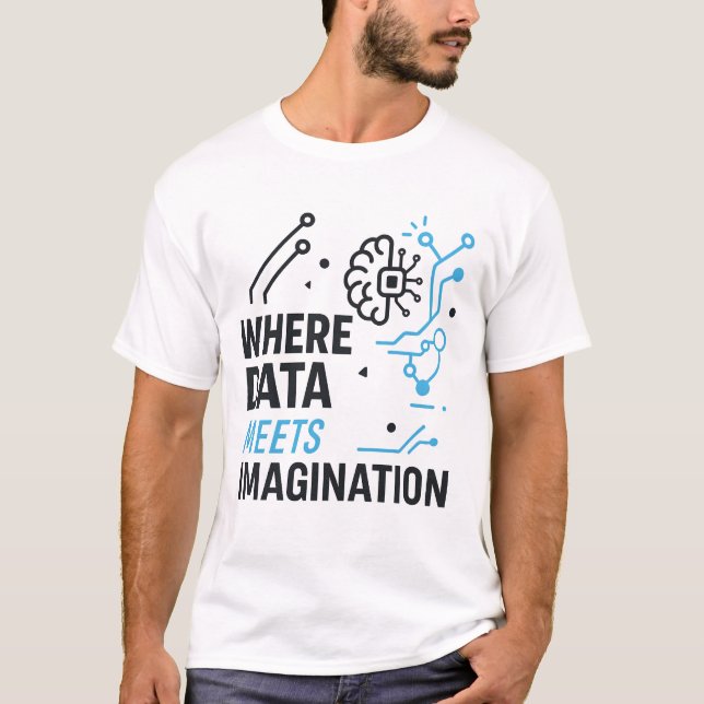 Data Imagination Nexus: Abstract Algorithmic T-Shirt (Front)