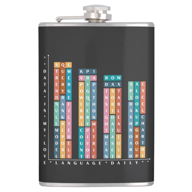 Data Is My Love – Analysts & Data Scientist Hip Flask (Front)