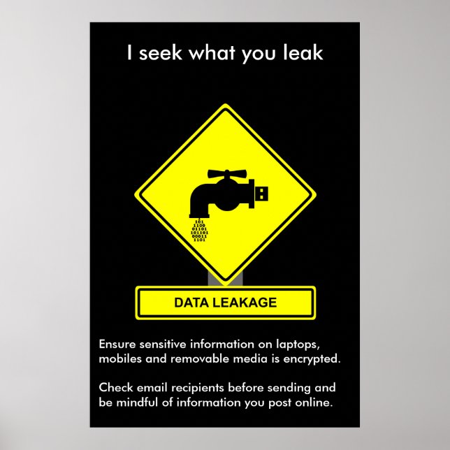 Data Leakage Security Awareness Poster (Front)