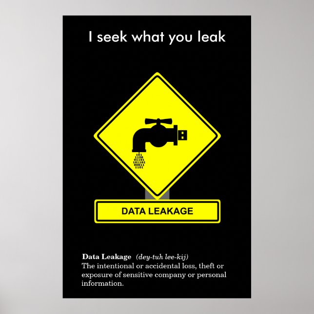 Data Leakage Security Awareness Poster (Front)