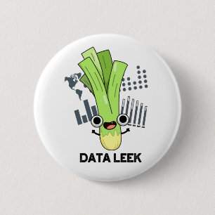 Data Leek Funny Computer Veggie Pun  6 Cm Round Badge