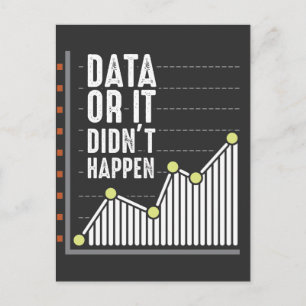 Data Nerd Behaviour Analyst Statistics Scientist Postcard