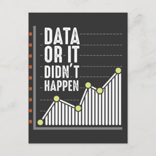 Data Nerd Behaviour Analyst Statistics Scientist Postcard
