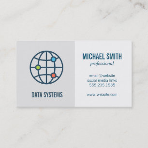 Data Network Security Systems IT Business Card