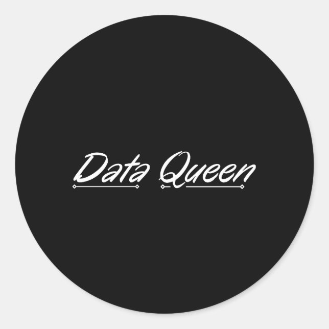 Data Queen - Accounting Classic Round Sticker (Front)