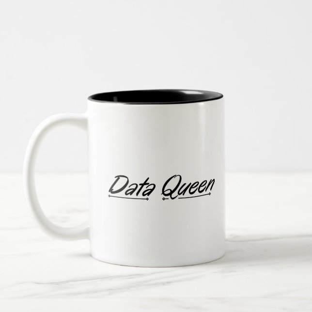 Data Queen - Accounting Two-Tone Coffee Mug (Left)