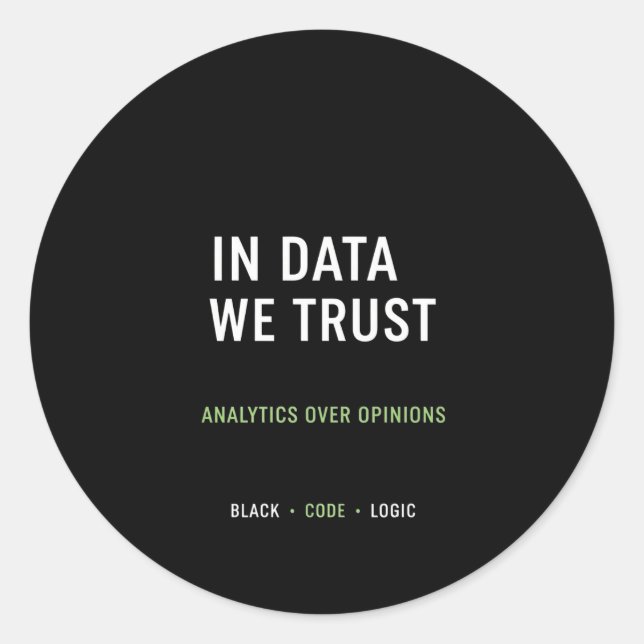 Data Scientist Classic Round Sticker (Front)