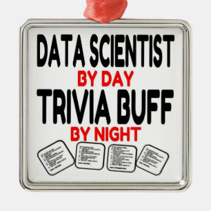 Data Scientist Loves Trivia Metal Ornament