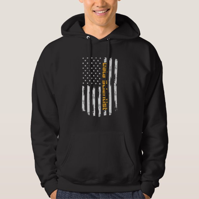 Data Scientist Proud Positive Carrer Vintage Ameri Hoodie (Front)