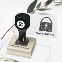 Data Security Message & Digital Lock Custom Slogan