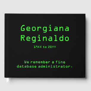 Database Administrator Funeral Guest Book
