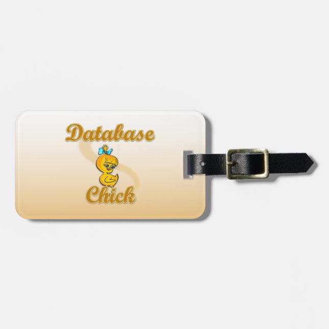 Database Chick Luggage Tag (Front Horizontal)