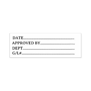 Date Approved By Dept General Ledger Business  Self-inking Stamp
