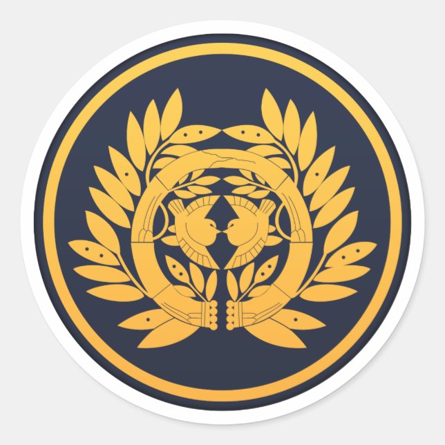 Date Clan Kamon Classic Round Sticker (Front)