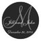 Date, First Names and Initial Monogram Sticker
