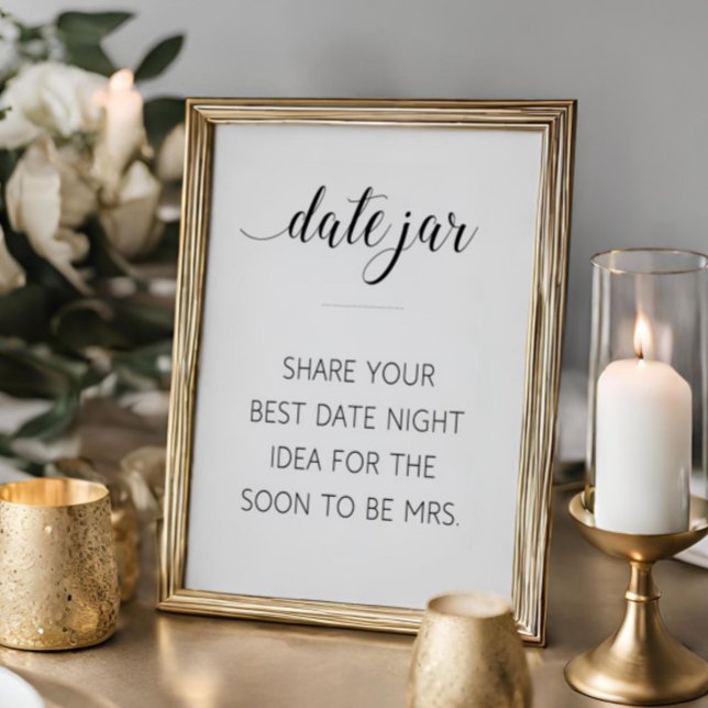 Date Ideas Jar Bridal Shower Sign - Alejandra (Creator Uploaded)