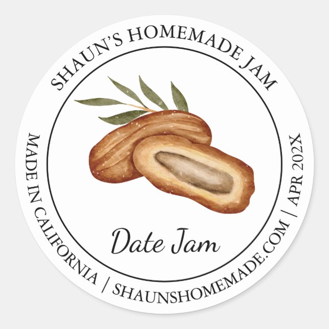 Date Jam Modern label (Front)