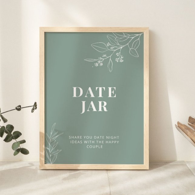 Date Jar Sage Green Wedding Sign  (Creator Uploaded)