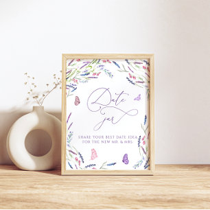 Date Jar Wildflower Bridal Shower Poster