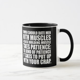 Date Men With Muscles - Funny Bodybuilding Mug
