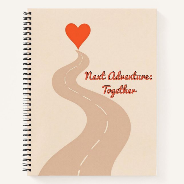 Date Night & Adventure Planner | Romantic Road Map Notebook (Front)