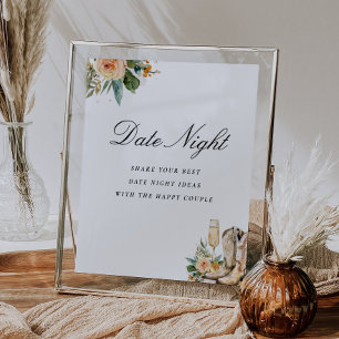 Date Night Boots and Bubbly Bridal Shower Sign