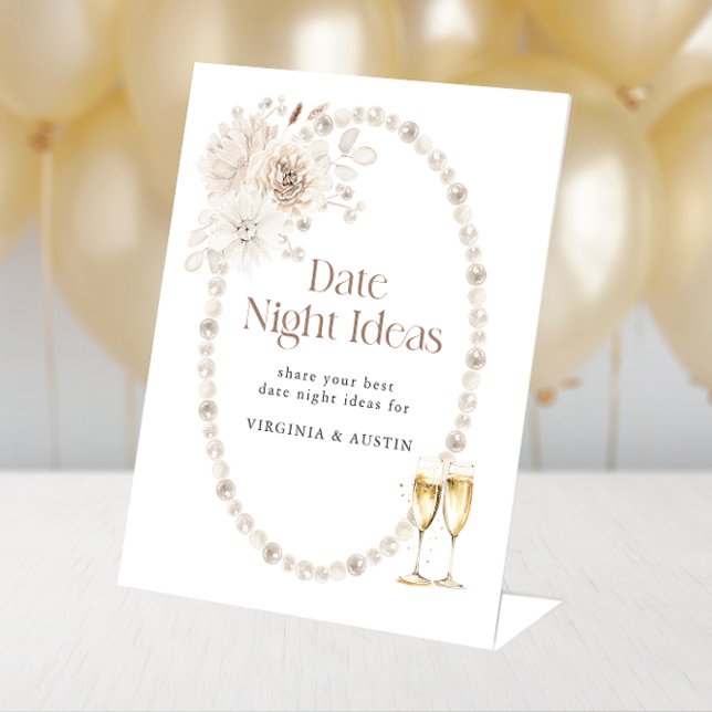 Date Night Bridal Shower Sign (Date Night Bridal Shower Sign
)
