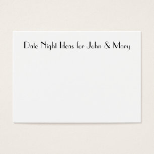 Date Night Cards for Wedding Showers