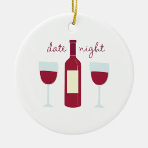 Date Night Ceramic Ornament