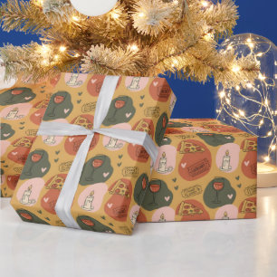 Date Night Icons Valentine Wrapping Paper