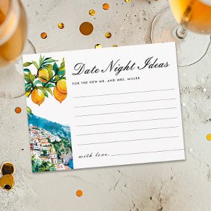 Date Night Ideas Amalfi Lemon Bridal Shower Enclosure Card