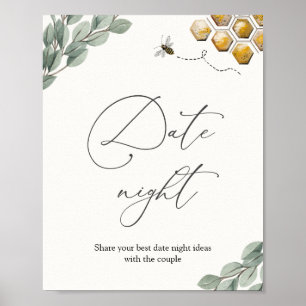 Date Night Ideas Bee Eucalyptus Sign
