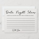 Date Night Ideas Card Bridal Shower Game<br><div class="desc">Custom Date Night Ideas Card Bridal Shower Game</div>