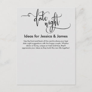 Date Night Ideas Light Grey Advice Card