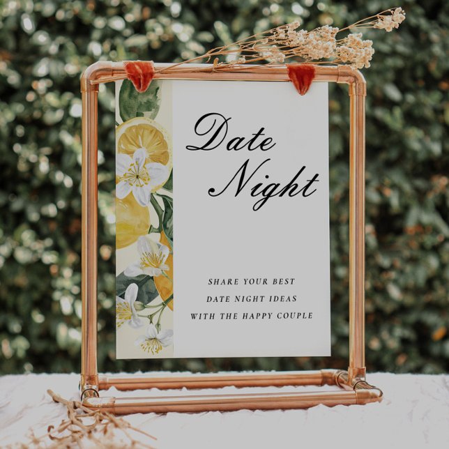 Date Night Ideas Main Squeeze Bridal Shower Sign (Creator Uploaded)