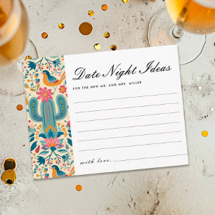 Date Night Ideas Mexican Fiesta Bridal Shower Enclosure Card