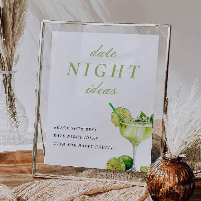 Date Night Ideas Mexican Fiesta Bridal Shower Sign (Creator Uploaded)