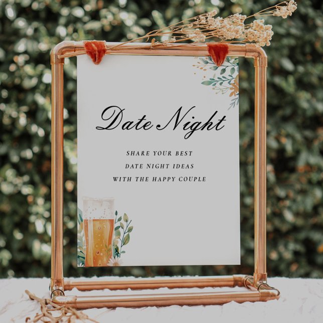 Date Night Love is Brewing Bridal Shower Sign (Creator Uploaded)